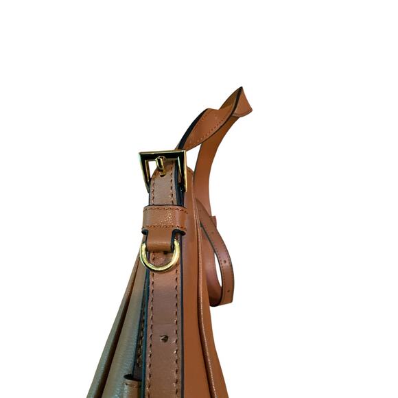 Prada Aimee Genuine Leather Shoulder Bag Zipper Top Caramel Womens Medium NWT - Picture 9 of 12